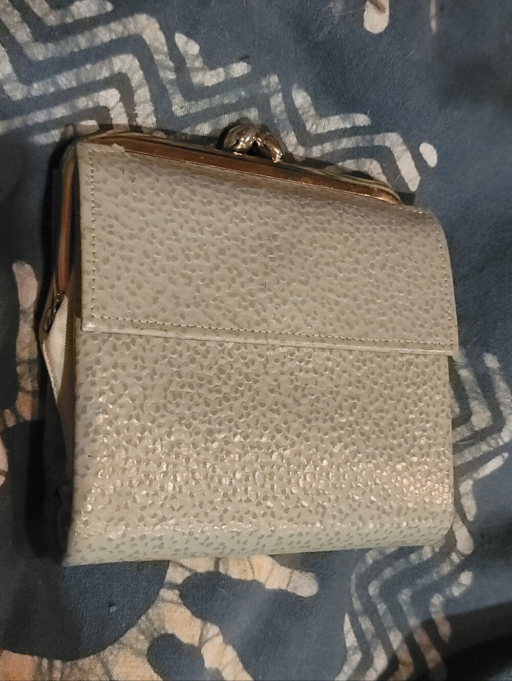 Vintage Cowhide Pebbled Leather Wallet